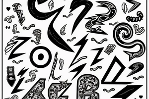 The letter Z with lightning tattoo idea