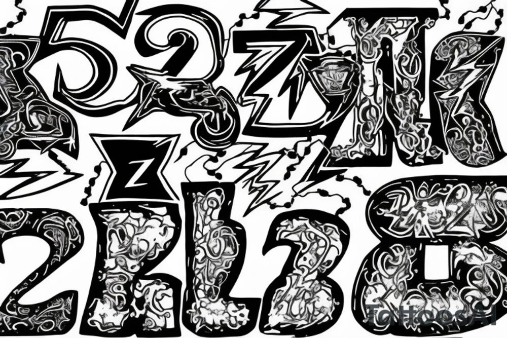 The letter Z with lightning tattoo idea