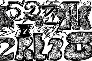 The letter Z with lightning tattoo idea
