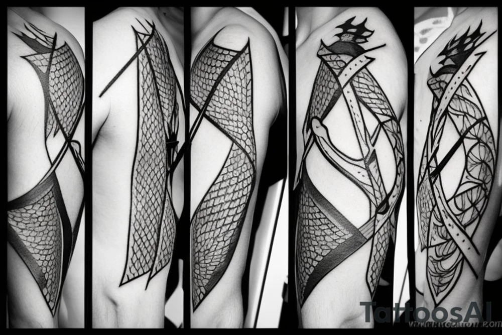 medieval arrow tattoo idea