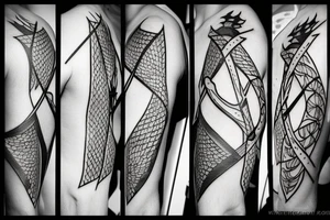 medieval arrow tattoo idea