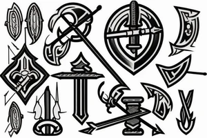 medieval arrow tattoo idea