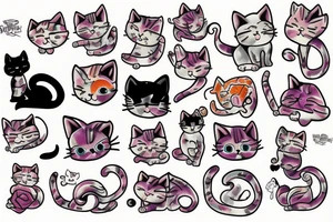 cute kitten tattoo idea