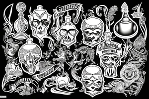 la copa libertadores rodeada de papelitos
 y sostenida por marcelo gallardo tattoo idea