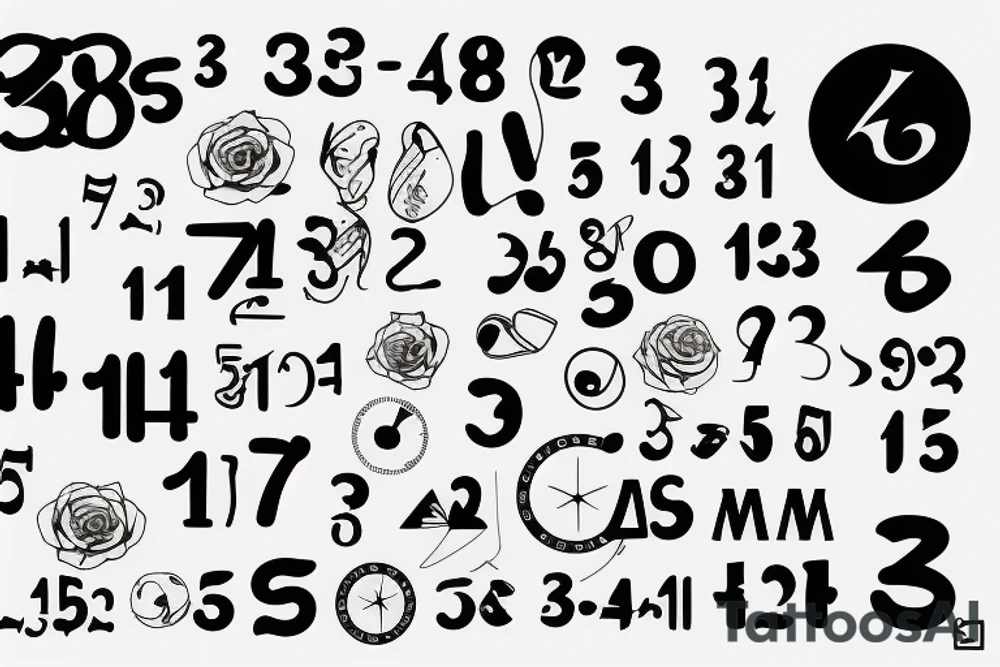 numbers tattoo idea