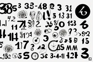 numbers tattoo idea