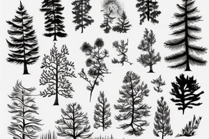 pine tree tattoo idea