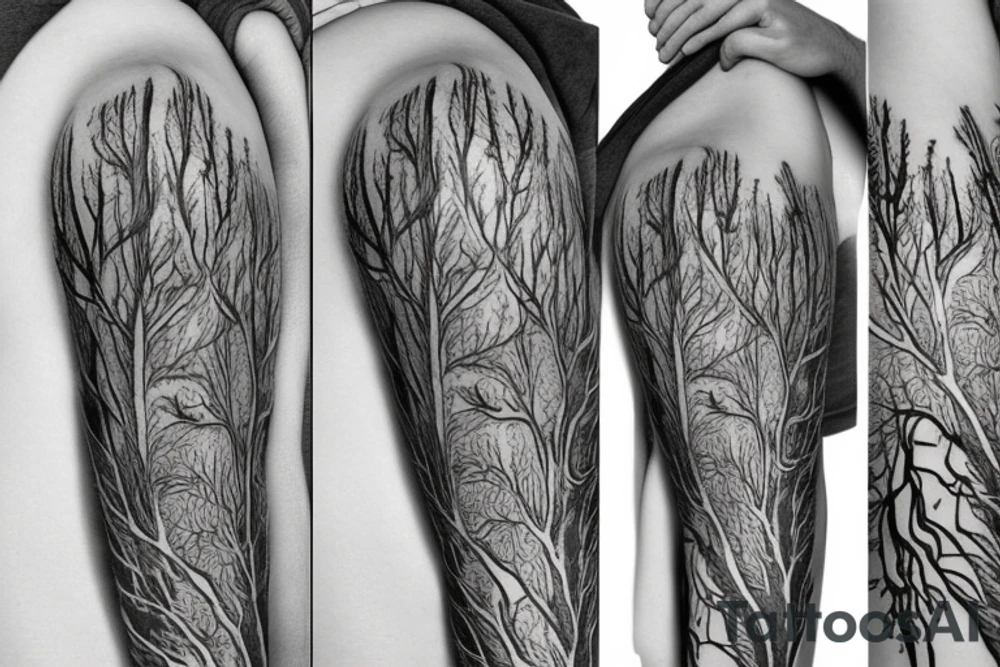 pine tree tattoo idea