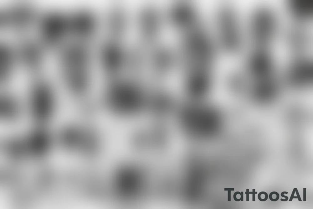 xxxtentacion and juice wrld mixed inside of a cross tattoo idea
