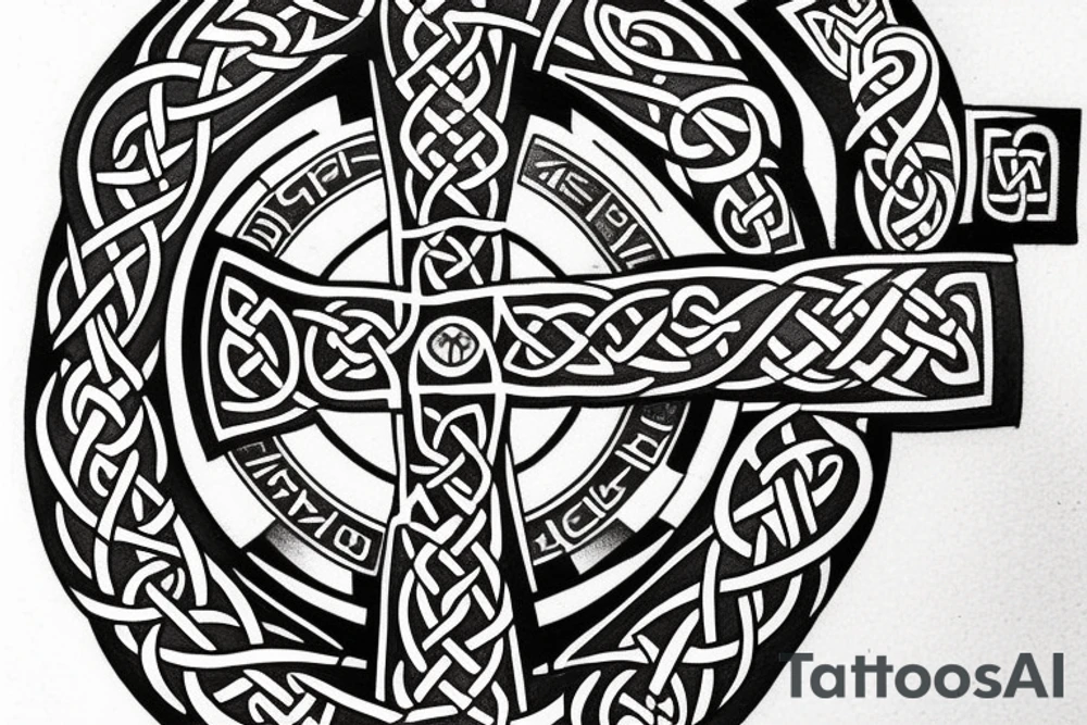 celtic cross tattoo idea