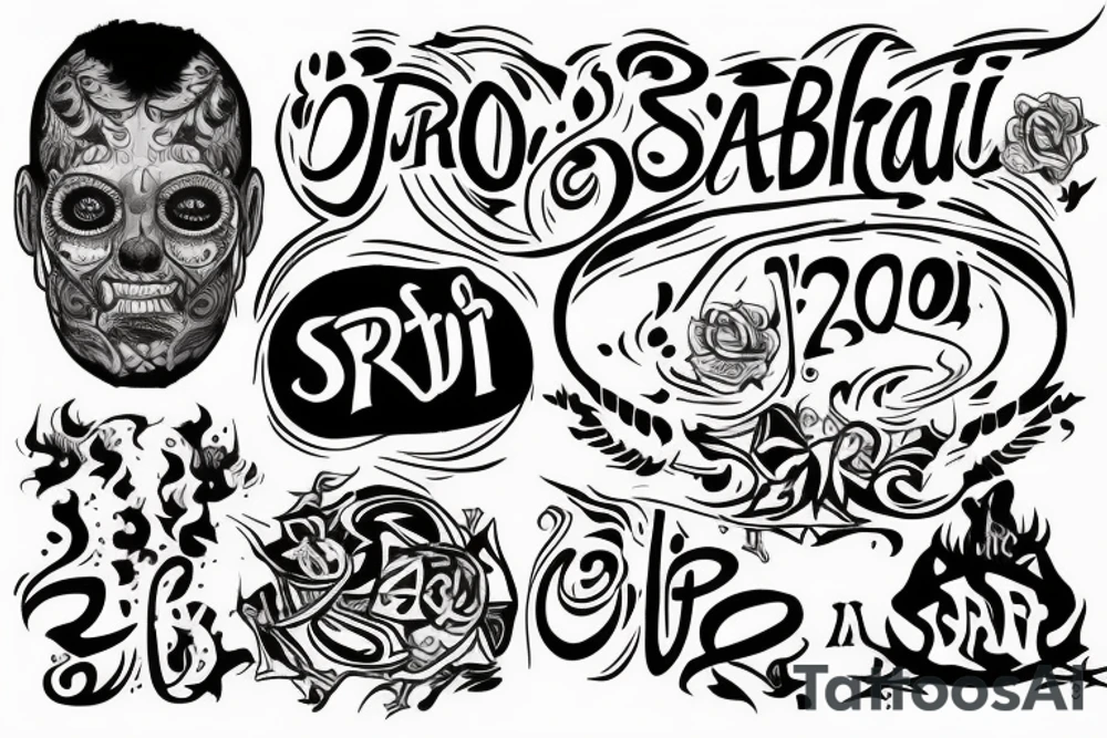 name of my brother sabri, born on the 2th june 1990 and dead on 2010 tattoo idea