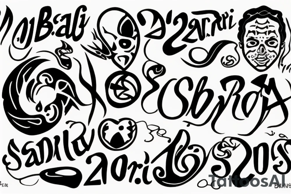 name of my brother sabri, born on the 2th june 1990 and dead on 2010 tattoo idea