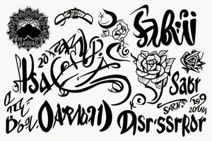 name of my brother sabri, born on the 2th june 1990 and dead on 2010 tattoo idea