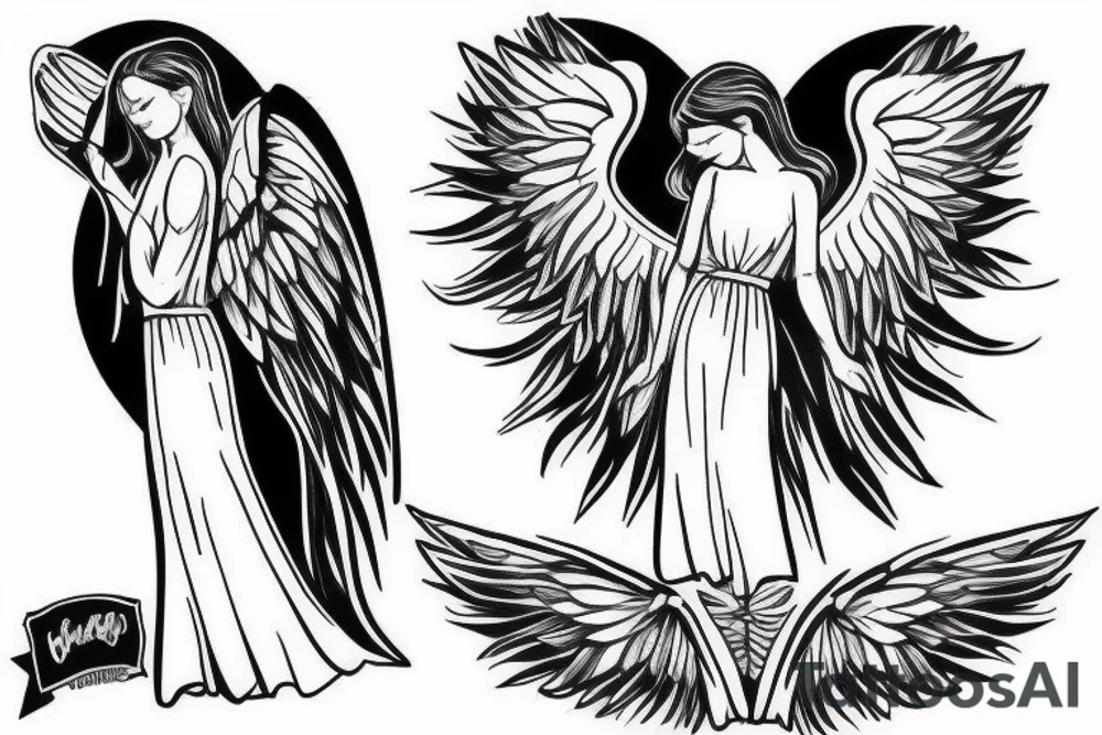 Angel trying to take off tattoo idea
