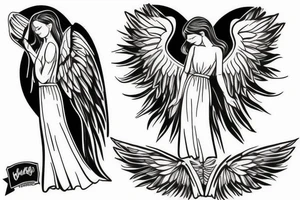 Angel trying to take off tattoo idea