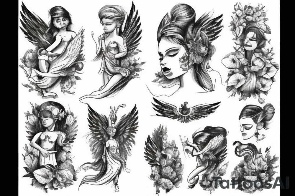 Angel trying to take off tattoo idea