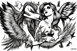 Angel trying to take off tattoo idea