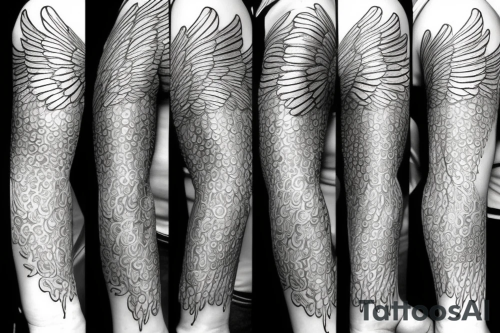 Angel flying tattoo idea