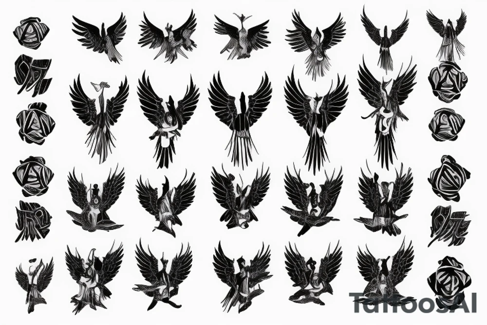 Angel flying tattoo idea