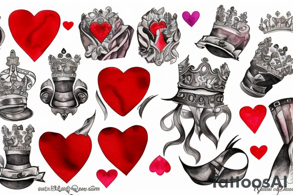 queen of hearts tattoo idea
