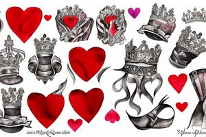 queen of hearts tattoo idea