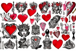 queen of hearts tattoo idea