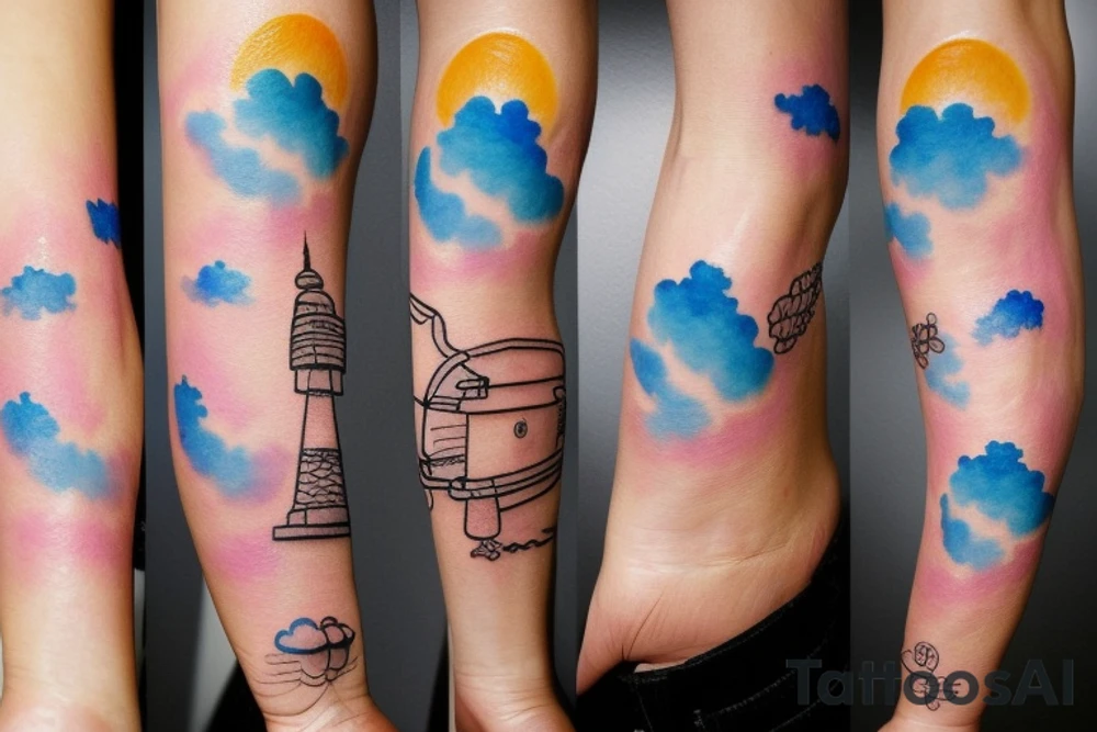 simple cloud tattoo idea