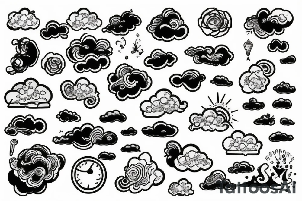 clouds tattoo idea