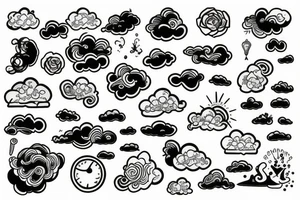 clouds tattoo idea