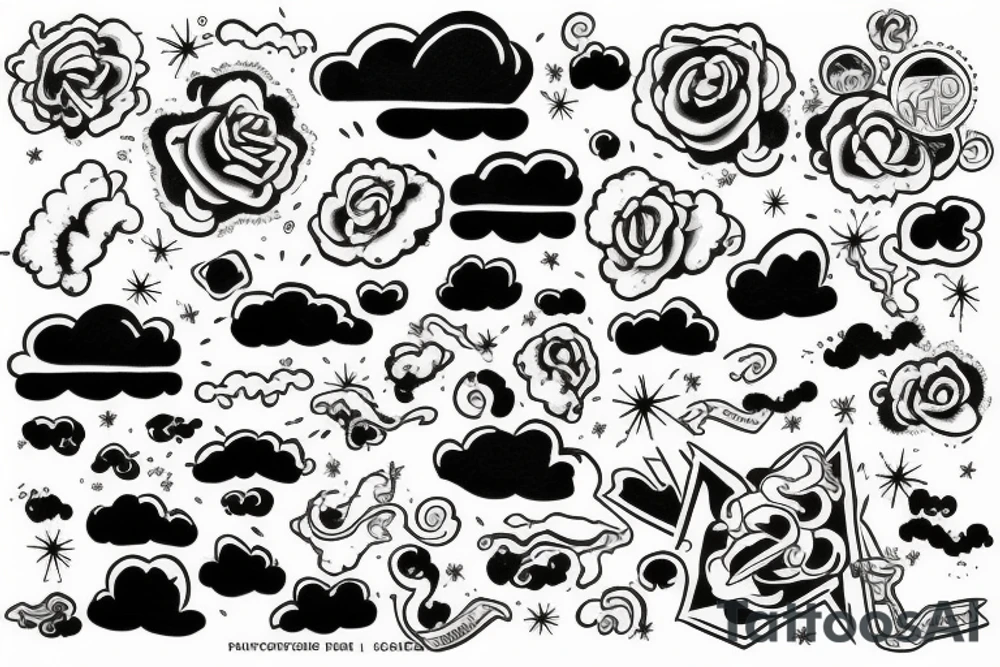 clouds tattoo idea