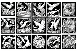 supernatural loon swimming tattoo idea