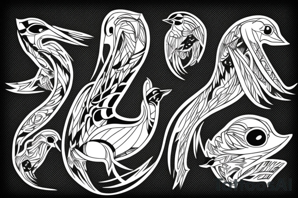 loon, dynamic movement tattoo idea