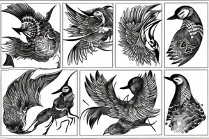 loon, dynamic movement tattoo idea