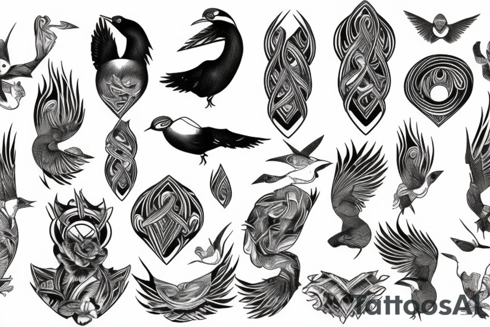 loon, dynamic movement tattoo idea