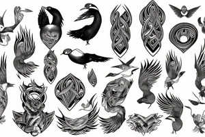 loon, dynamic movement tattoo idea