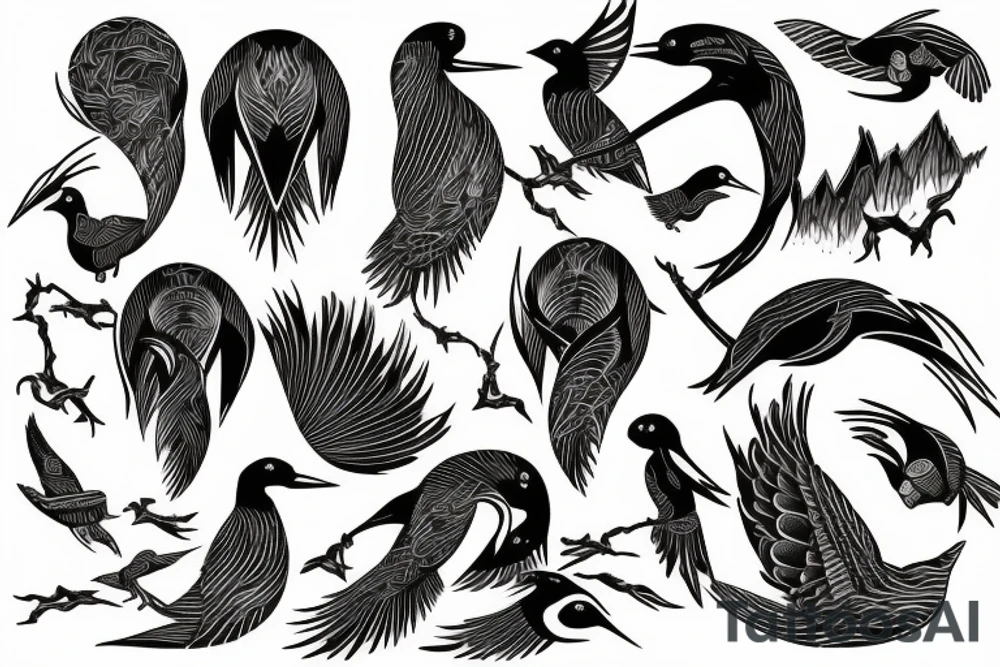 loon, dynamic movement tattoo idea