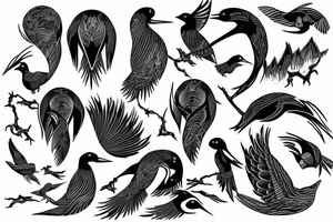 loon, dynamic movement tattoo idea