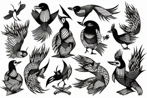 loon, dynamic movement tattoo idea