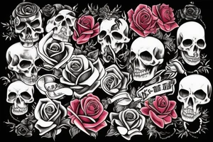 Death behind a rose tattoo idea