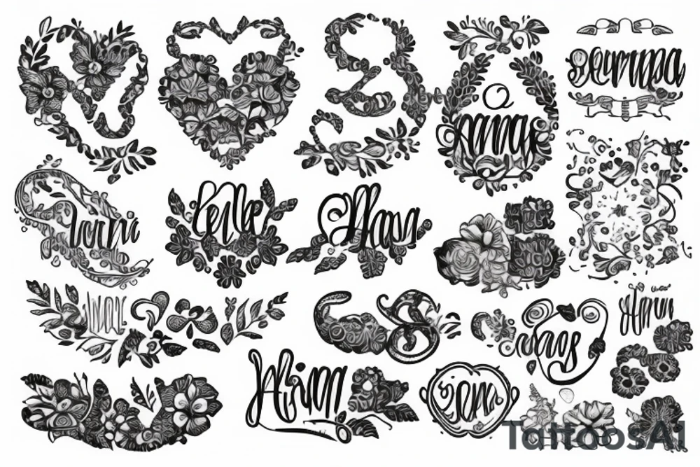 ERNA name tattoo idea