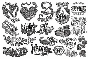 ERNA name tattoo idea