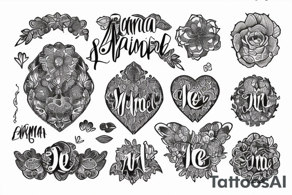 ERNA name tattoo idea