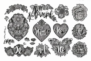 ERNA name tattoo idea