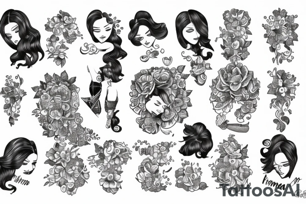 girl name ERNA tattoo idea