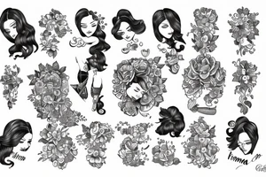 girl name ERNA tattoo idea