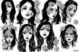 girl name ERNA tattoo idea