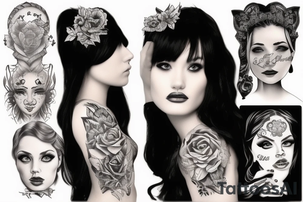 girl name ERNA tattoo idea