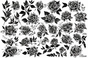 Mikrofon mit Rosen tattoo idea