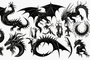 a cyberpunk dragon tattoo idea
