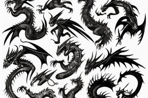 a cyberpunk dragon tattoo idea